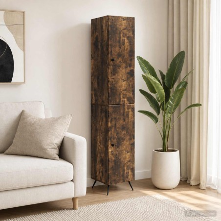 Ensemble de Meubles 2 pcs Chêne fumé Bois d'ingénierie 621178621178