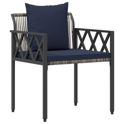 Ensemble de meubles d'extérieur 4 pcs Gris et bleu marine 621181621181