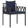 Ensemble de meubles d'extérieur 4 pcs Gris et bleu marine 621181621181