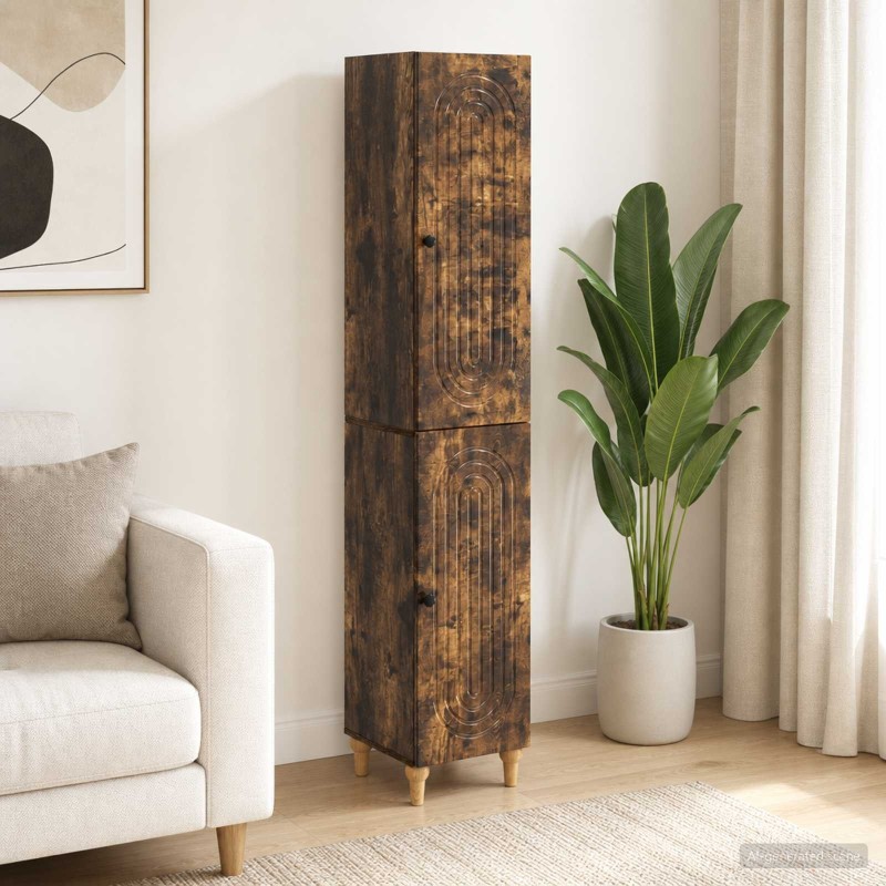 Ensemble de Meubles 2 pcs Chêne fumé Bois d'ingénierie 621185621185