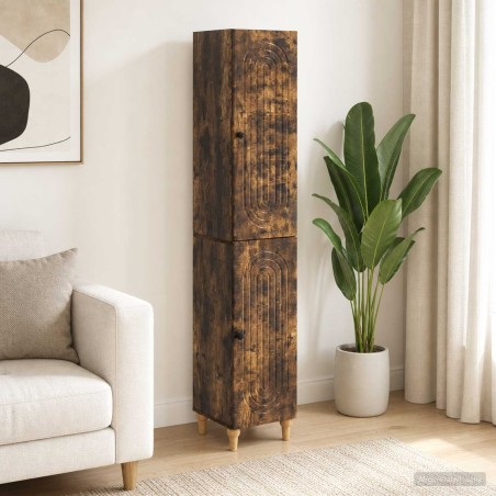 Ensemble de Meubles 2 pcs Chêne fumé Bois d'ingénierie 621185621185