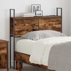Headboard de Rangement avec Station de Charge Chêne fumé 621186621186