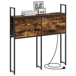 Headboard de Rangement avec Station de Charge Chêne fumé 621186621186