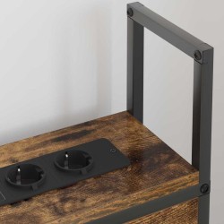 Headboard de Rangement avec Station de Charge Chêne fumé 621186621186