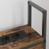 Headboard de Rangement avec Station de Charge Chêne fumé 621186621186