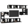 Ensemble meuble TV 10 pcs Chêne noir Bois d'ingénierie 621187621187