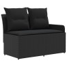Ensembles de meubles avec oreiller 4 pcs Noir Rotin PE 621188621188