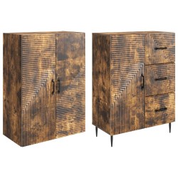 Ensemble de Meubles 2 pcs Chêne fumé 66 x 34,5 x 89,5 cm 621189621189