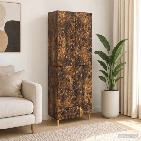 Ensemble de Meubles 2 pcs Chêne fumé Bois d'ingénierie 621190621190