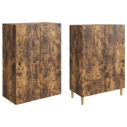 Ensemble de Meubles 2 pcs Chêne fumé Bois d'ingénierie 621190621190