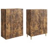 Ensemble de Meubles 2 pcs Chêne fumé Bois d'ingénierie 621190621190