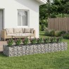 Lit surélevé gabion 3 pcs Argenté 621191621191
