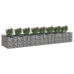 Lit surélevé gabion 3 pcs Argenté 621191621191