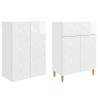Ensemble de Meubles 2 pcs Blanc brillant Bois d'ingénierie 621193621193