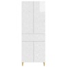 Ensemble de Meubles 2 pcs Blanc brillant Bois d'ingénierie 621193621193