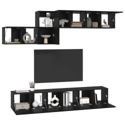 Ensemble meuble TV 7 pcs Chêne noir Bois d'ingénierie 621194621194