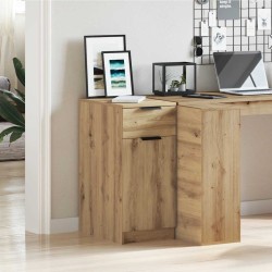 Armoire de bureau chêne artisanal 33x50x75 cm bois d'ingénierie 621195621195