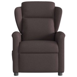 Fauteuil de massage inclinable électrique Marron foncé Tissu 621197621197