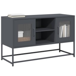Meuble TV anthracite 100,5x39x60,5 cm acier 621198621198