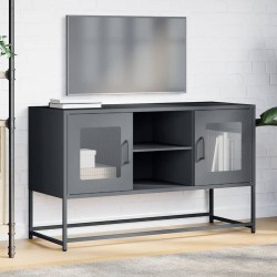 Meuble TV anthracite 100,5x39x60,5 cm acier 621198621198