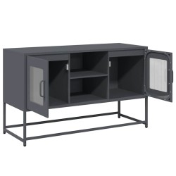 Meuble TV anthracite 100,5x39x60,5 cm acier 621198621198