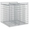Lit surélevé gabion 2 pcs Argenté 621200621200