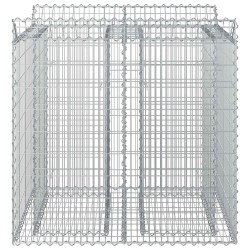 Lit surélevé gabion 2 pcs Argenté 621200621200