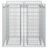 Lit surélevé gabion 2 pcs Argenté 621200621200