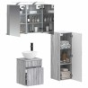 Ensemble de mobilier de salle de bain 4 pcs Sonoma gris 621201621201