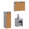 Ensemble de mobilier de salle de bain 4 pcs Sonoma gris 621201621201