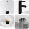 Ensemble de mobilier de salle de bain 4 pcs Sonoma gris 621201621201