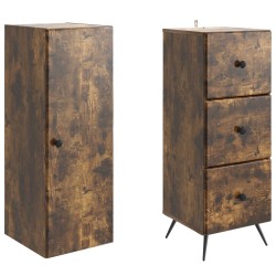 Ensemble de Meubles 2 pcs Chêne fumé 34,5 x 34,5 x 90 cm 621204621204