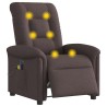 Fauteuil de massage inclinable électrique Marron foncé Tissu 621205621205