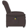 Fauteuil de massage inclinable électrique Marron foncé Tissu 621205621205