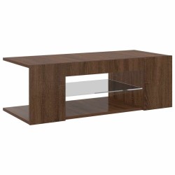 Meuble TV avec lumières LED Chêne marron 90x39x30 cm 621206621206