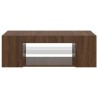 Meuble TV avec lumières LED Chêne marron 90x39x30 cm 621206621206