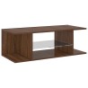 Meuble TV avec lumières LED Chêne marron 90x39x30 cm 621206621206