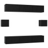 Ensemble meuble TV 8 pcs Chêne noir Bois d'ingénierie 621207621207