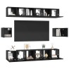 Ensemble meuble TV 8 pcs Chêne noir Bois d'ingénierie 621207621207