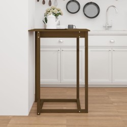 Table de bar Marron miel 80x80x110 cm Bois massif de pin 621208621208