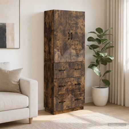 Ensemble de Meubles 2 pcs Chêne fumé 66 x 34,5 x 87 cm 621213621213