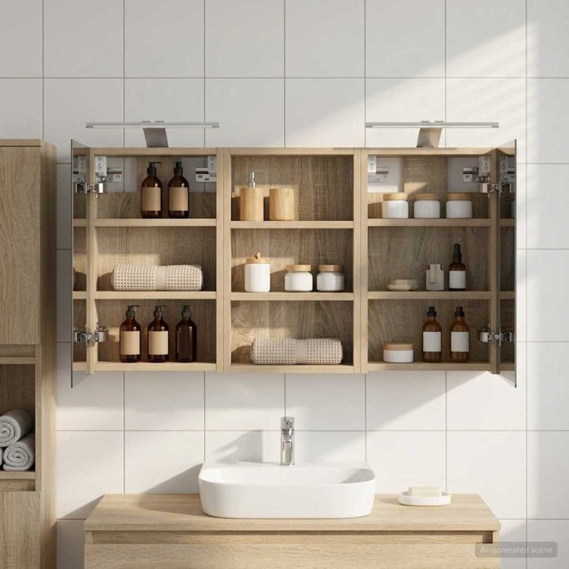 Ensemble de Meubles de Salle de Bain 3 pcs 90 x 10,5 x 50 cm 621215621215