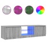 Meuble TV avec lumières LED Sonoma gris 140x40x36 cm 621216621216
