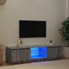 Meuble TV avec lumières LED Sonoma gris 140x40x36 cm 621216621216
