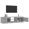 Meuble TV avec lumières LED Sonoma gris 140x40x36 cm 621216621216