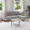 Ensemble de meubles pour le salon 4 pcs Gris clair Tissu 621218621218