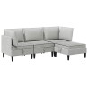 Ensemble de meubles pour le salon 4 pcs Gris clair Tissu 621218621218