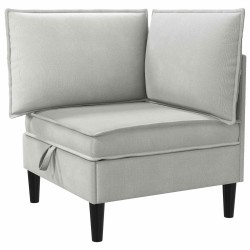 Ensemble de meubles pour le salon 4 pcs Gris clair Tissu 621218621218