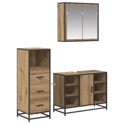 Ensemble de mobilier de salle de bain 3 pc Chêne artisanal 621220621220