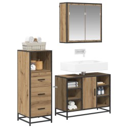 Ensemble de mobilier de salle de bain 3 pc Chêne artisanal 621220621220
